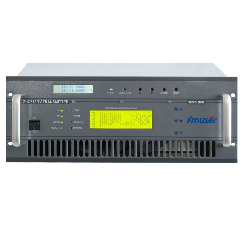 FMUSER FU518A-300W 300Watt Analog TV Transmitter For TV Station 4U Rack